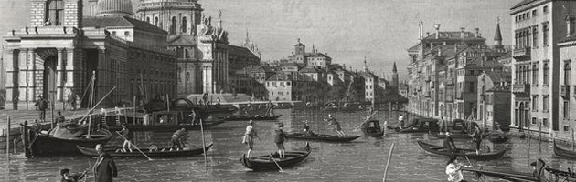 Veduta di Venezia con l'ingresso al Canal Grande