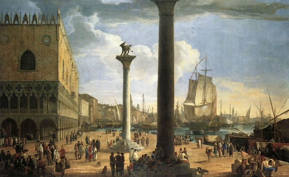 Canal grande di venezia catalogo illustrato luca carlevarijs ... Dipinti su venezia