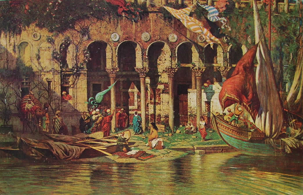 Canal grande di venezia catalogo illustrato dipinti sul lato ... Dipinti su venezia