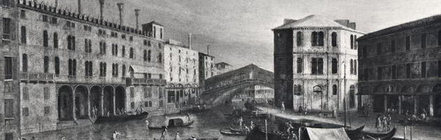 Veduta di Venezia con il Ponte di Rialto