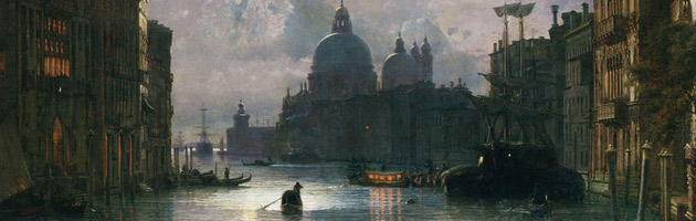Il Canal Grande di Venezia con Santa Maria